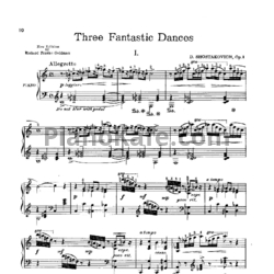 Ноты Дмитрий Шостакович - Три фантастических танца (Op. 1) - предпросмотр