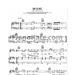 Ноты Stevie Wonder - Sir duke - предпросмотр