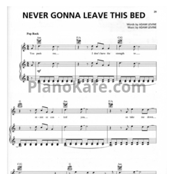 Ноты Maroon 5 - Never gonna leave this bed (Версия 3) - предпросмотр