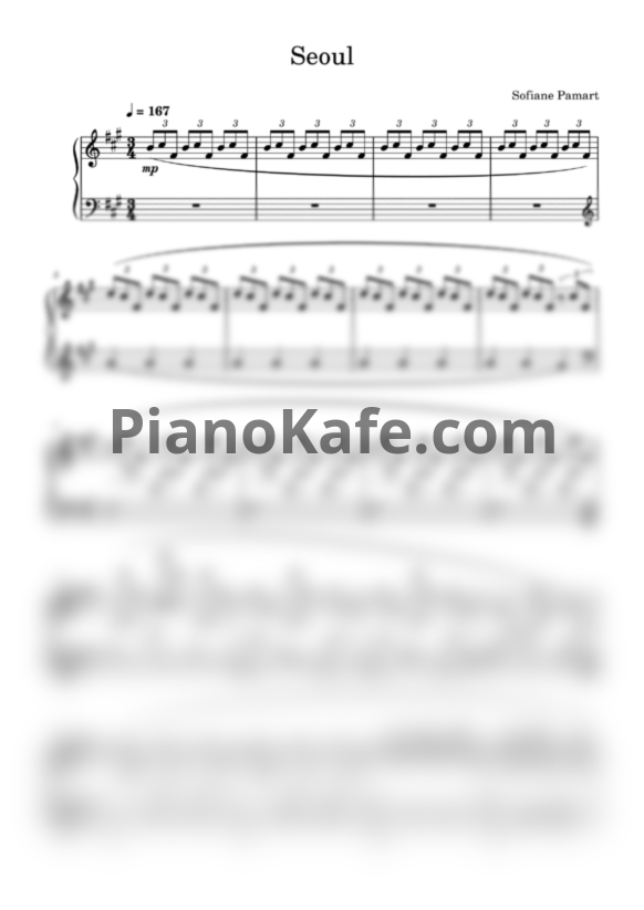 Ноты Sofiane Pamart - Seoul - PianoKafe.com