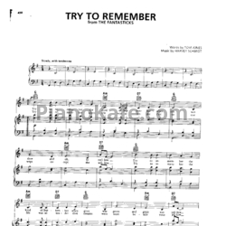 Ноты Harvey Schmidt - Try to remember