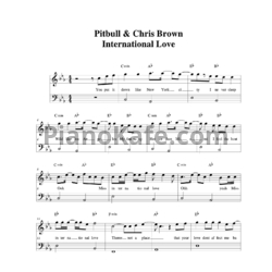 Ноты Pitbull feat. Chris Brown - International love - предпросмотр