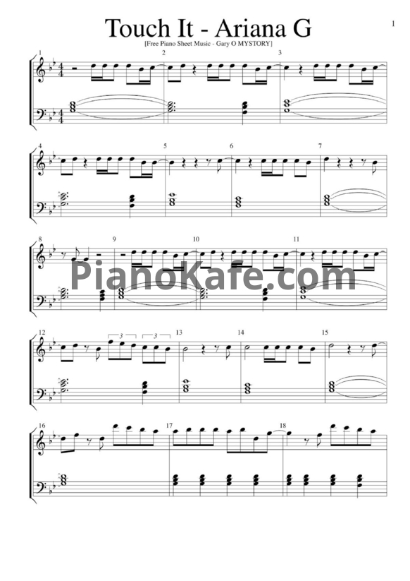 Ноты Ariana Grande - Touch it - PianoKafe.com