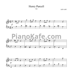 Ноты Генри Пёрселл - Ария (Z T676) - предпросмотр