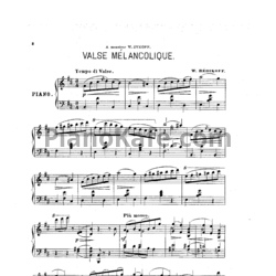Ноты Владимир Ребиков - Меланхолический вальс (си минор) - предпросмотр