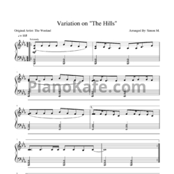 Ноты The Weeknd - The hills - предпросмотр