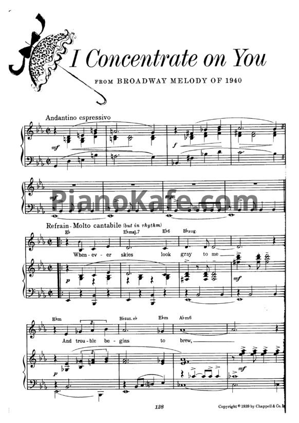 Ноты Cole Porter - I concentrate on you - PianoKafe.com