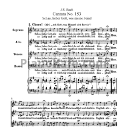 Ноты И. Бах - Кантата №153 "Schau, lieber gott, wie meine feind" (BWV 153) - предпросмотр