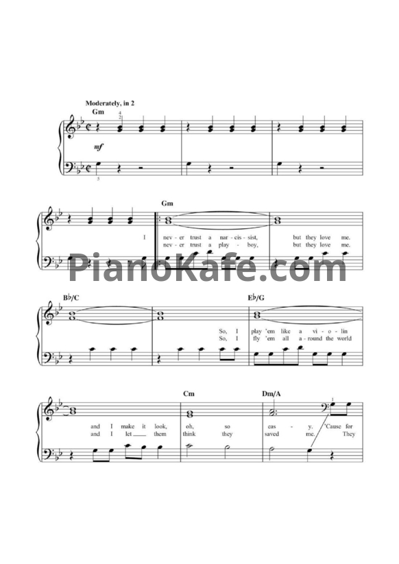 Ноты Taylor Swift - I did something bad (Версия 2) - PianoKafe.com