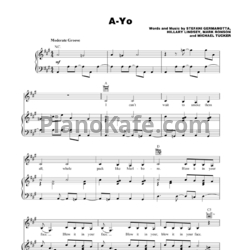 Ноты Lady Gaga - A-Yo (2)