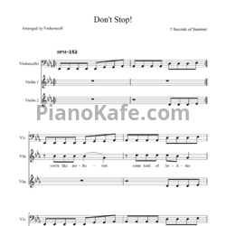 Ноты 5 Seconds of Summer - Don't stop!