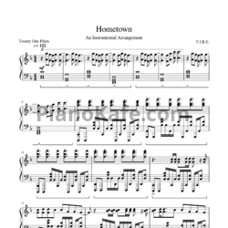 Ноты Twenty One Pilots - Hometown - предпросмотр