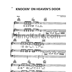 Ноты Bob Dylan - Knockin' on heavens door (Версия 2) - предпросмотр