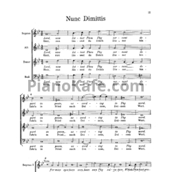 Ноты Генри Пёрселл - Nunc dimittis соль минор (Z 231) - предпросмотр