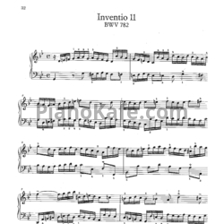 Ноты И. Бах - Инвенция №11 (BWV 782) - предпросмотр