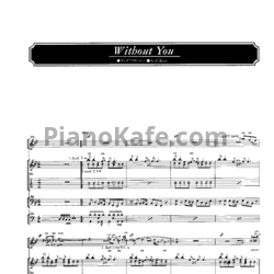 Ноты David Bowie - Without you (Партитура) - предпросмотр