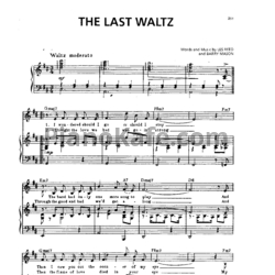 Ноты Les Reed - The last waltz - предпросмотр