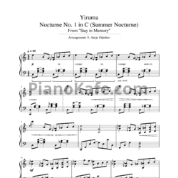 Ноты Yiruma - Nocturne No. 1 in C major, "Summer Nocturne" - предпросмотр