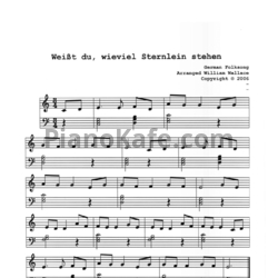 Ноты Weißt du, wieviel Sternlein stehen (Немецкая народная мелодия)