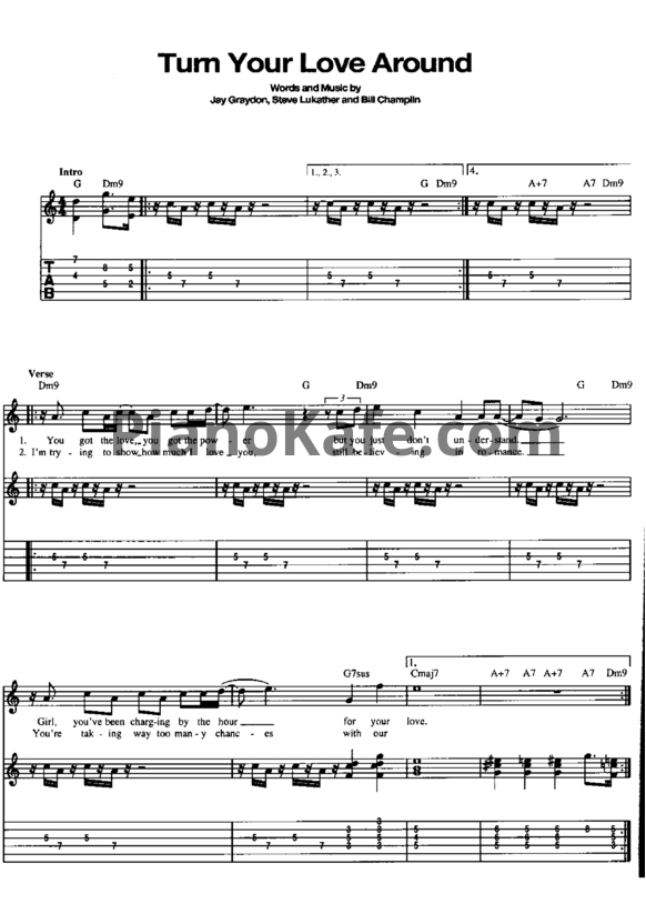 Ноты George Benson - Turn you love around - PianoKafe.com
