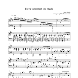 Ноты Dean Martin - I love you much too much