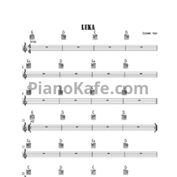 Ноты Suzanne Vega - Luka