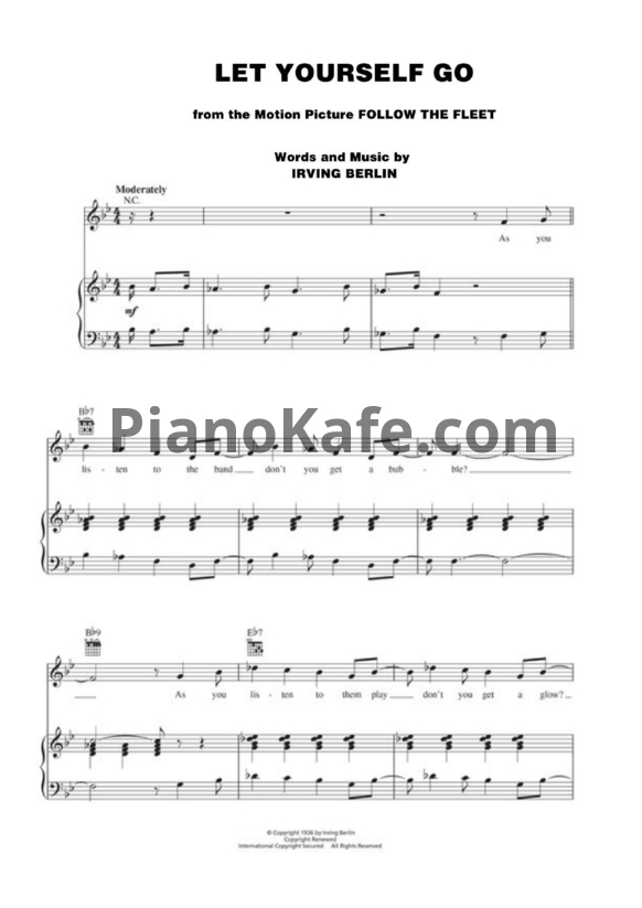 Ноты Irving Berlin - Let yourself go - PianoKafe.com