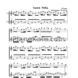 Ноты Иоганн Штраус (сын) - Полька "Анна" (Op. 117) для двух кларнетов - предпросмотр