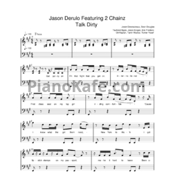 Ноты Jason Derulo - Talk dirty - предпросмотр
