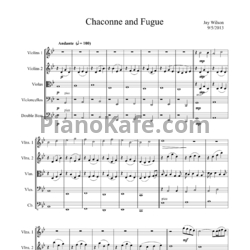 Ноты Jay Wilson - Chaconne and fugue (Партитура) - предпросмотр