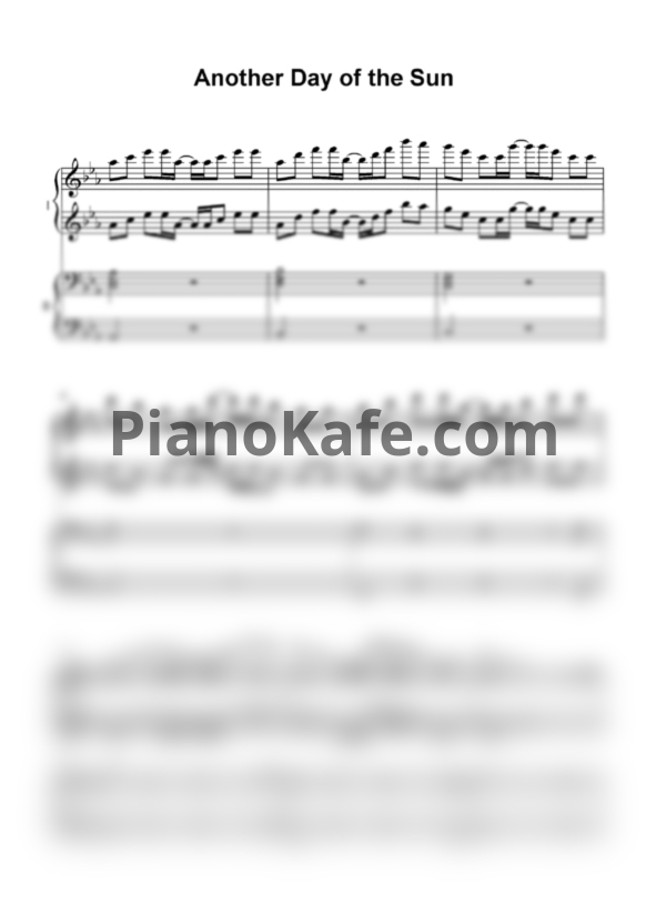 Ноты Justin Hurwitz - Another day of the sun (для фортепиано в 4 руки) - PianoKafe.com