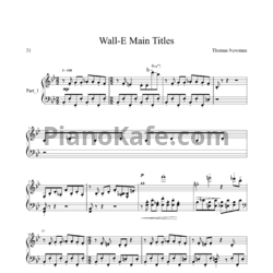 Ноты Thomas Newman - Wall-e main titles - предпросмотр