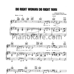 Ноты Aretha Franklin - Do right woman do right man - предпросмотр
