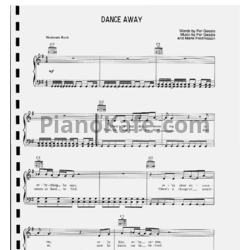 Ноты Roxette - Dance away - предпросмотр