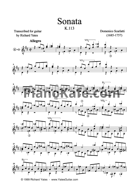 Ноты Д. Скарлатти - Соната K113 - PianoKafe.com
