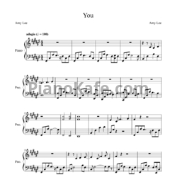 Ноты Evanescence - You - предпросмотр