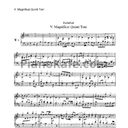 Ноты Иоганн Пахельбель - Фуга "Magnificat Quinti Toni" - предпросмотр