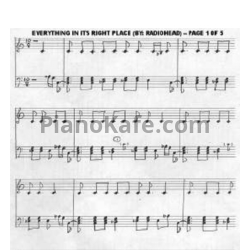 Ноты Radiohead - Everything in its right place - предпросмотр