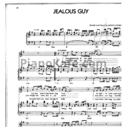 Ноты John Lennon - Jealous guy - предпросмотр