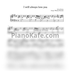Ноты Whitney Houston - I will always love you (Piano cover) - предпросмотр