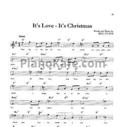 Ноты Bill Evans - It's love, It's Christmas - предпросмотр
