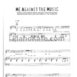 Ноты Britney Spears feat. Madonna - Me against the music - предпросмотр