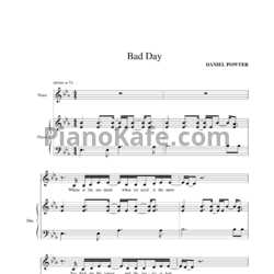 Ноты Daniel Powter - Bad Day