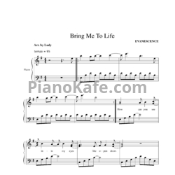 Ноты Evanescence feat. Paul McCoy - Bring me to life - предпросмотр