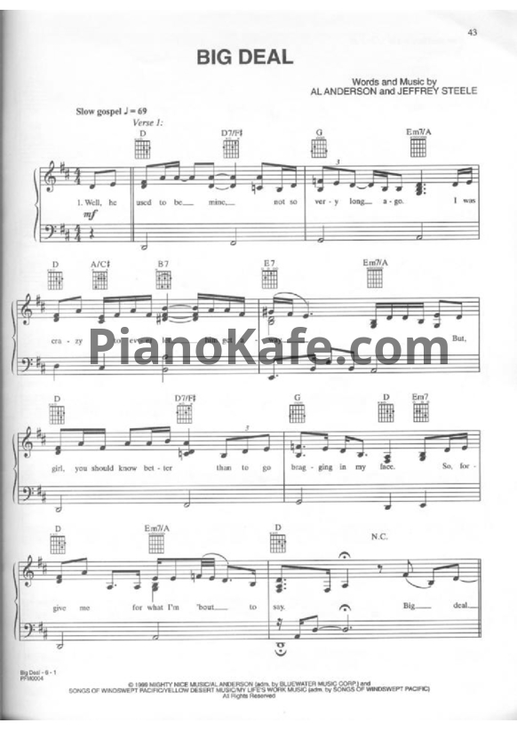 Ноты LeAnn Rimes - Big deal - PianoKafe.com