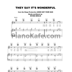 Ноты Irving Berlin - They say it's wonderful - предпросмотр