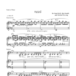 Ноты Hana Pestle - Need - предпросмотр