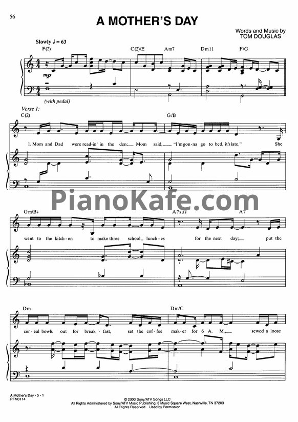 Ноты Jim Brickman - A Mother's Day - PianoKafe.com