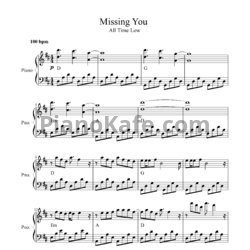 Ноты All Time Low - Missing You - предпросмотр