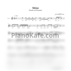 Ноты Dream on, Dreamer - Shine (Вокальная партия) - предпросмотр